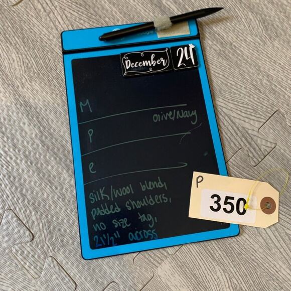 Vintage Jack Victor Blazer Mens 42 Olive Navy Silk Wool Blend One Button Notch - Picture 15 of 16